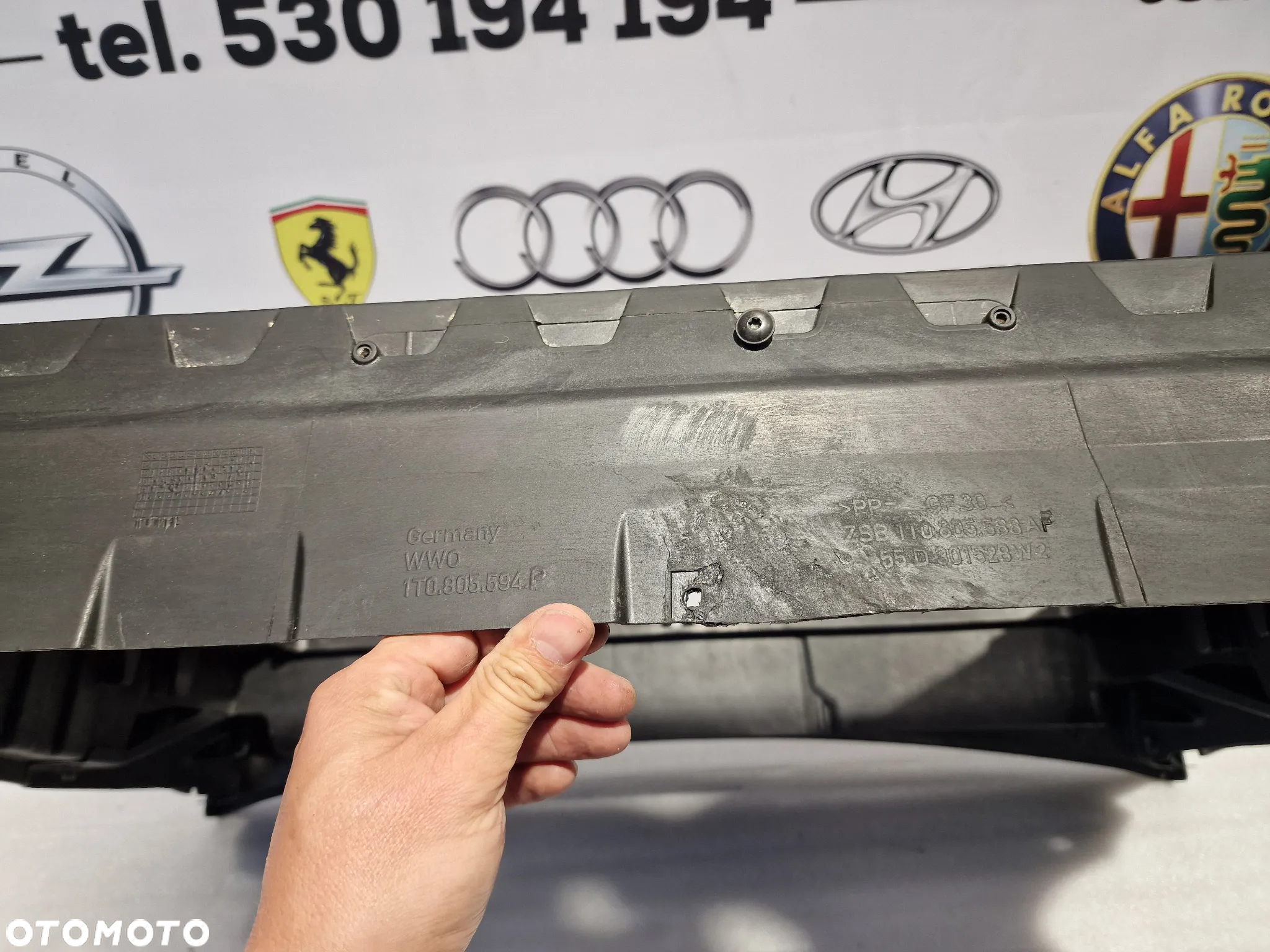 VW CADDY / TOURAN 1T0 10-15 WZMOCNIENIE CZOŁOWE / PAS PRZEDNI , NR 1T0805594M / 1T0805588AC , 1T0805594P / 1T0805588AF , NR AUKCJI WZM544 - 26