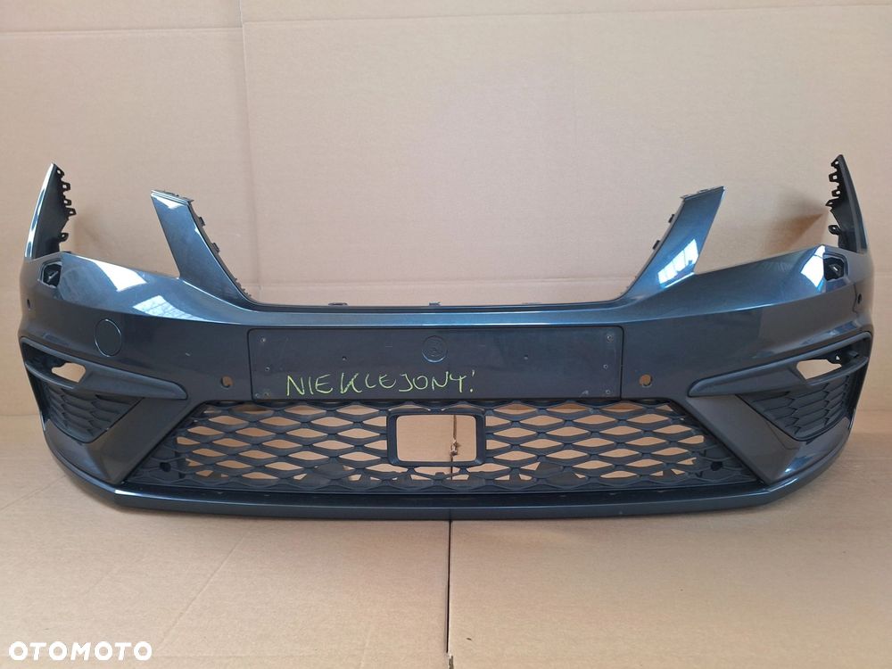 SEAT LEON III FR LIFT 16- 17-19r NIE KLEJONY! B.ŁADNY-SZARY MET. ZDERZAK PRZÓD PRZEDNI 5F0807221AB WYSYŁKA 24H - 3