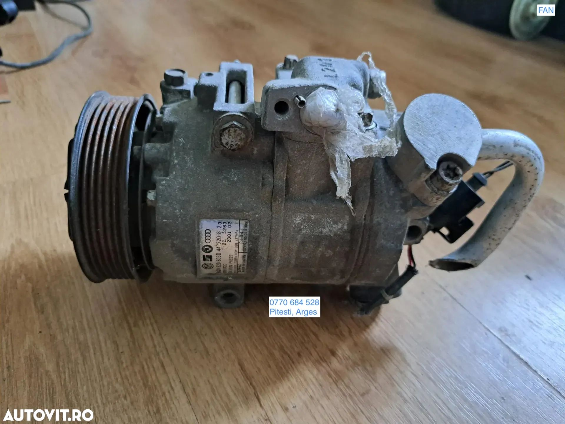 Compresor clima ac aer conditionat Denso 6pk original VW Polo Seat Ibitza Cordoba Skoda Fabia Roomster 1.0 1.2 1.4 1.6 1.8 1.9 2.0 tdi tsi fsi gti lpg - 1