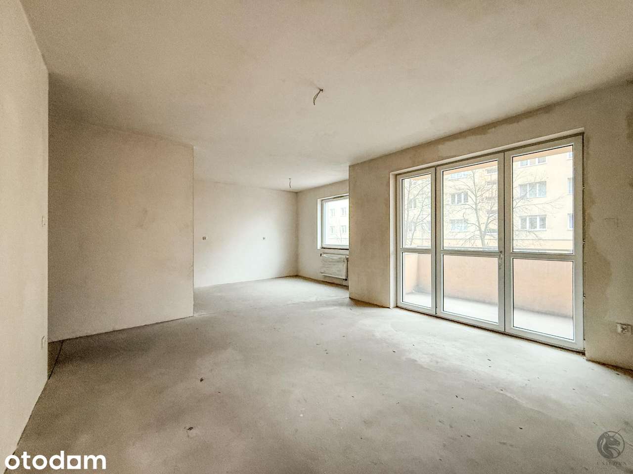 Stan deweloperski, 73 m2, 3 pokoje