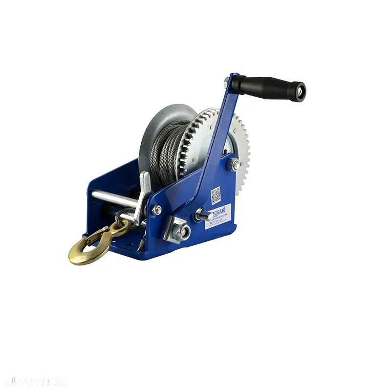 troliu manual cablu otel sau chinga HUSAR WINCH 3500 lbs (trage 1588 kg) - 1