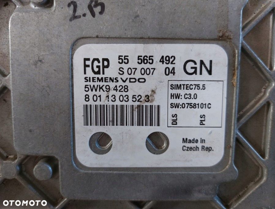 Sterownik silnika komputer Opel 55565492 GN 5WK9428 - 3