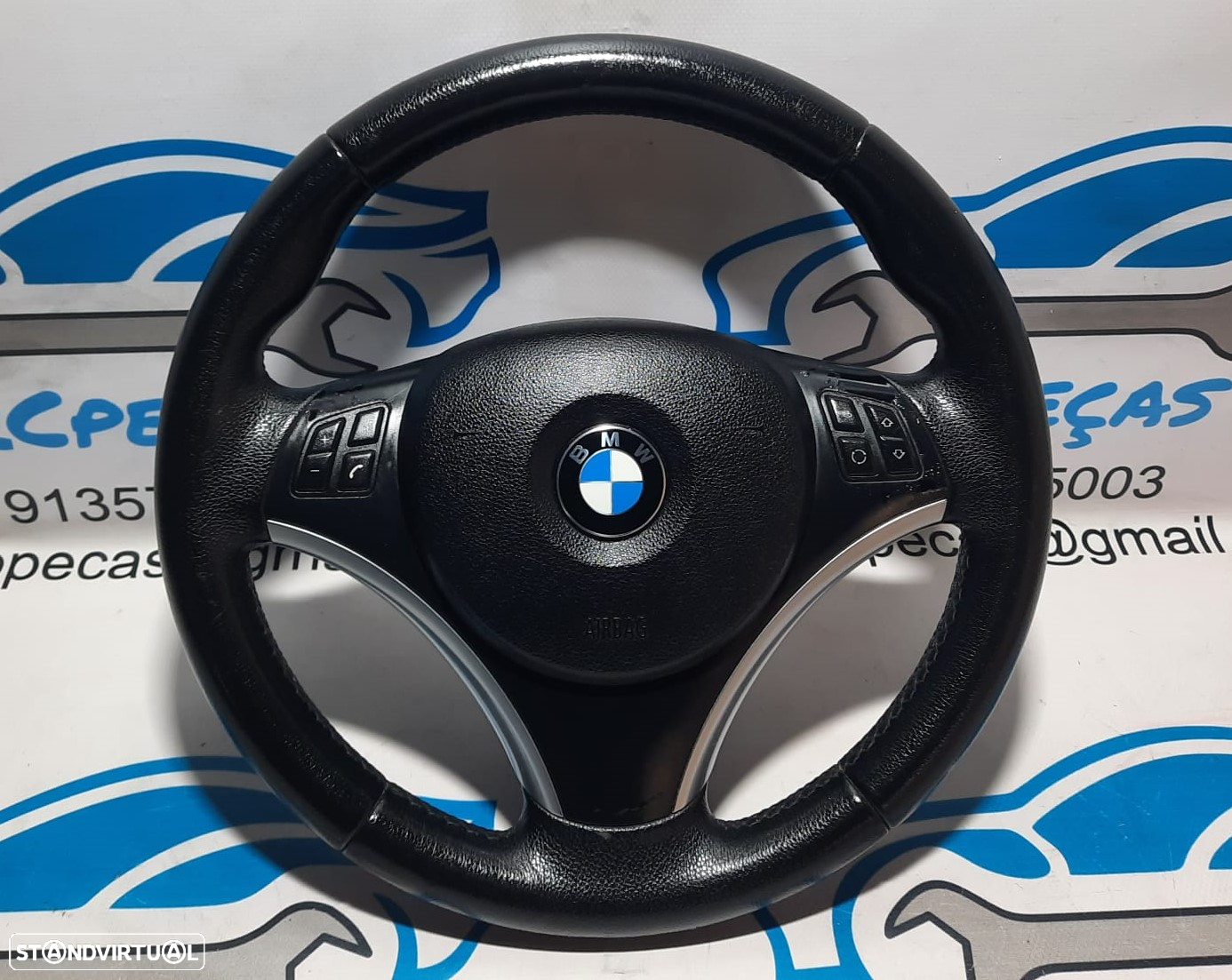 VOLANTE GUIADOR COMPLETO BMW SERIE 1 E81 SERIE 1 E87 E82 E88 SERIE 3 E90 E91 E92 E93 X1 E87 PELE AIRBAG COMANDOS MULTIFUNÇÕES CONTROLO - 9