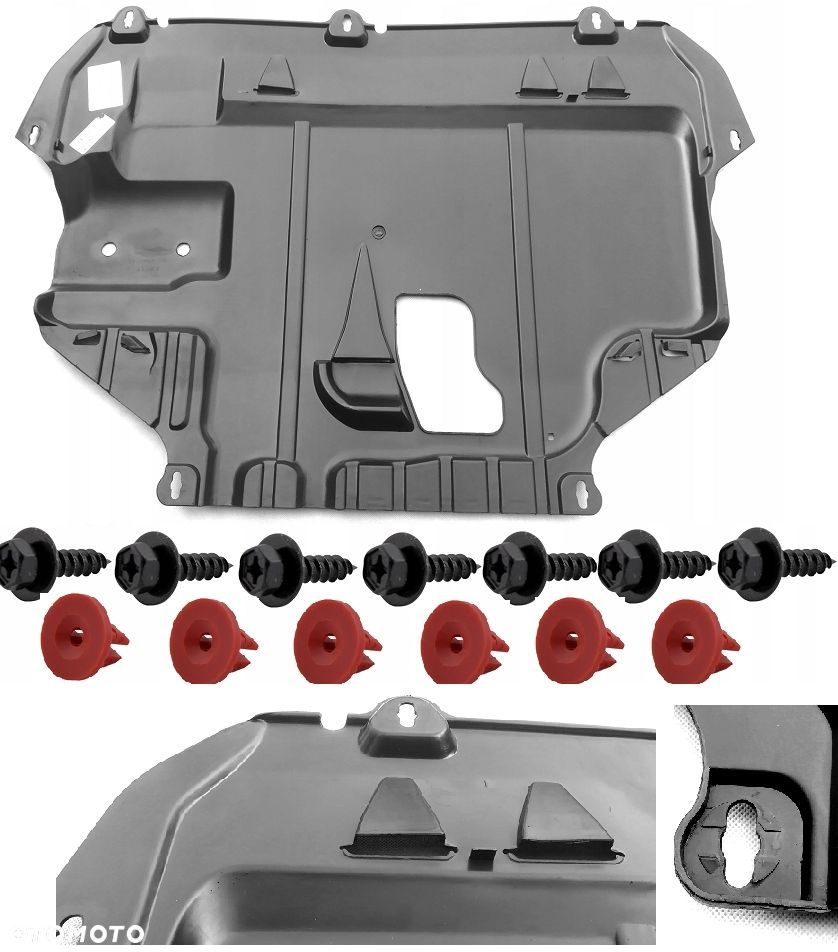 Volvo S40 V50 2004-2012 osłona silnika spinki - 2