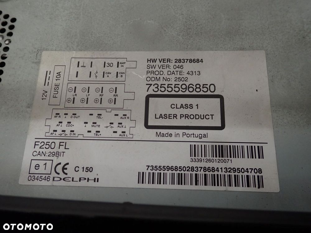 RADIO PEUGEOT BOXER II 7355596850 - 7