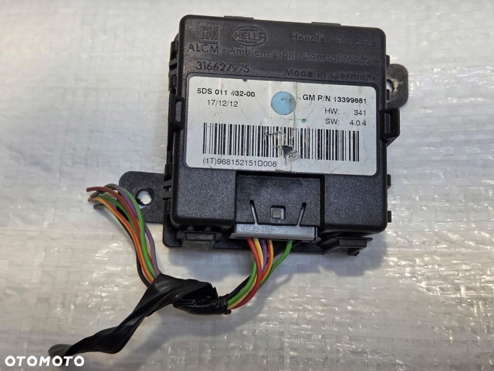 OPEL ADAM MODUŁ STEROWNIK ŚWIATEŁ 13399681 - 1