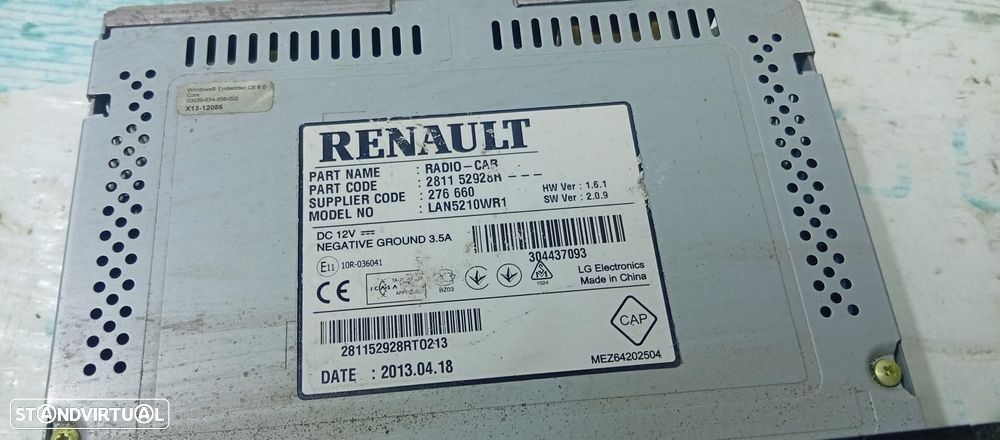 TELA/ECRÃ MULTIFUNÇÕES RENAULT CLIO IV - 2