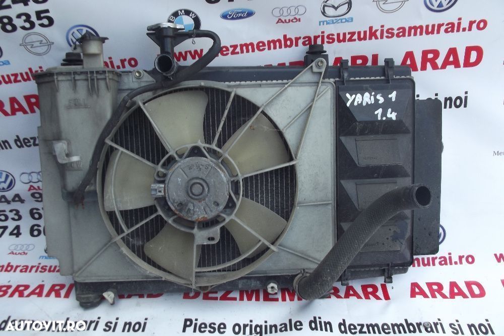 Radiator Toyota Yaris 1.4 diesel 2001-2005 ventilator vas expansiune - 1