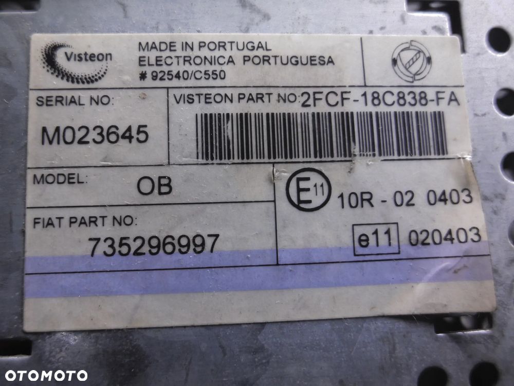 RADIO CD FIAT STILO 735296997 2FCF-18C838-FA - 6