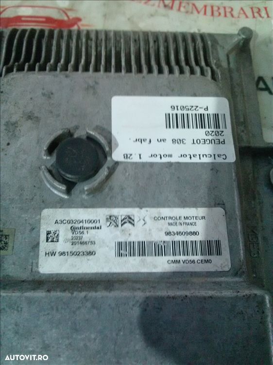 calculator motor 1.2b peugeot 308 an fabr. 2020