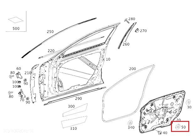 MERCEDES WSZYSTKIE MODELE Zaslepka okladziny drzwi - 2