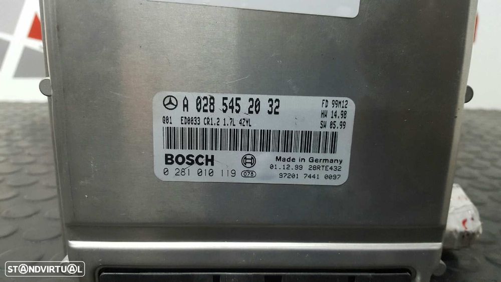 CENTRALINA DO MOTOR UCE MERCEDES CLASE A (W168) 1.7 CDI DIESEL CAT - 2