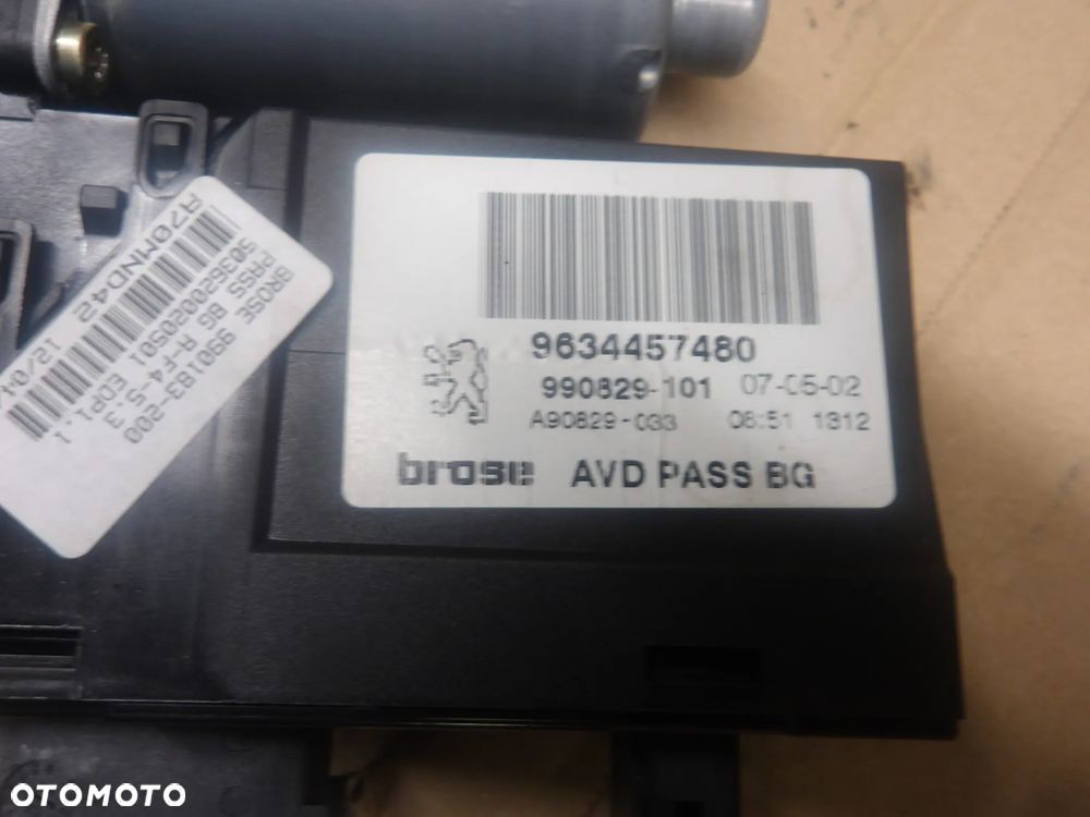 PEUGEOT 307 2.0B HB 5D PODNOŚNIK SZYB PRAWY LEWY PRZÓD TYŁ 115280 115281 9634457480 9634457580 - 9