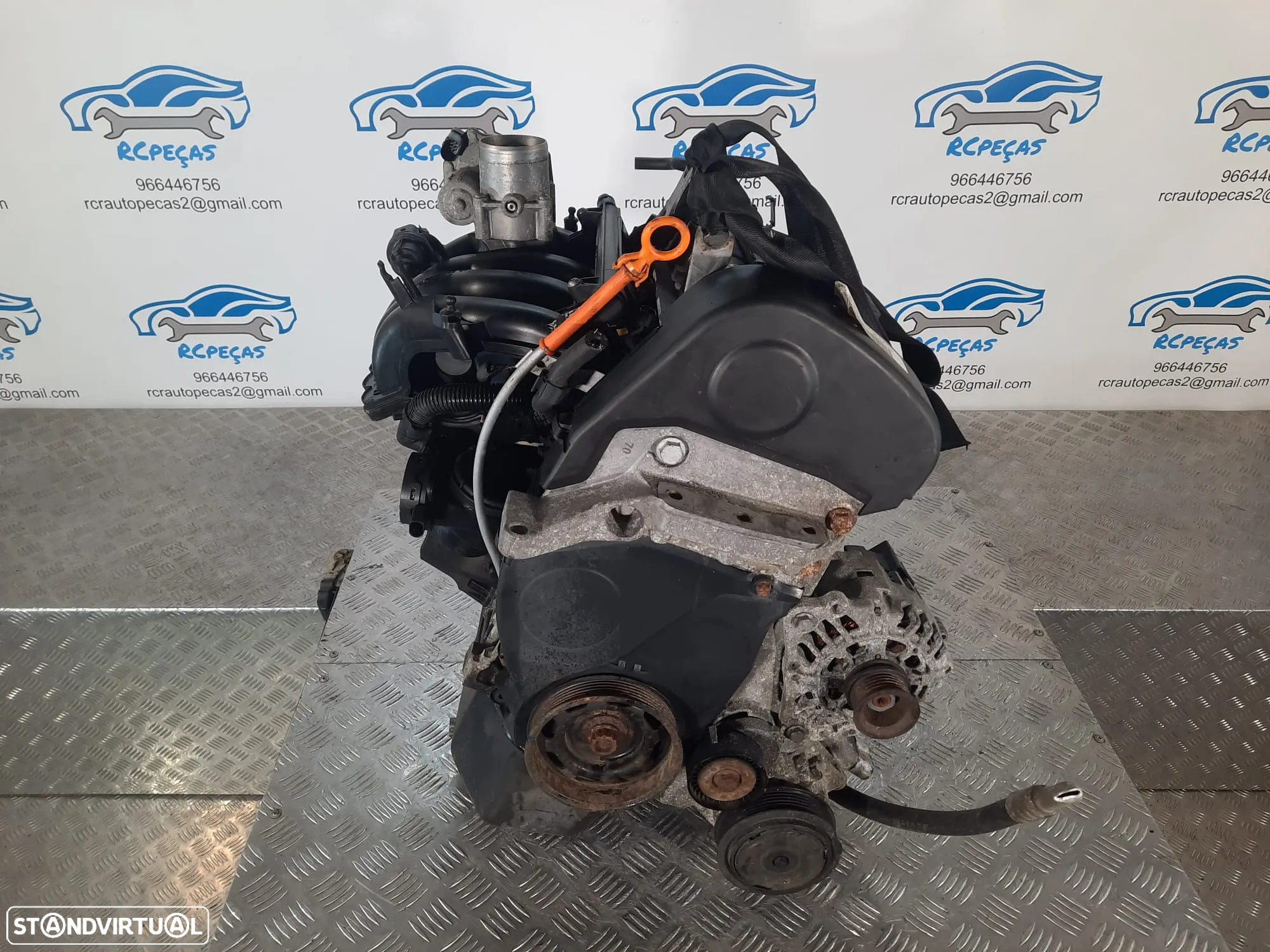 .MOTOR COMPLETO 1.4i 16V 85CV BXW SEAT IBIZA LEON CORDOBA TOLEDO SKODA FABIA ROOMSTER VW VOLKSWAGEN POLO GOLF MOTOR ARRANQUE ALTERNADOR BIMASSA COMPRESSOR EMBRAIAGEM BOMBA DIRECAO INJETORES - 8