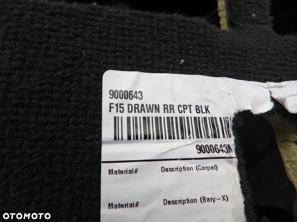 BMW - F15,X5 - WYKŁADZINA DYWANOWA - PRZÓD - 9000643 - 2