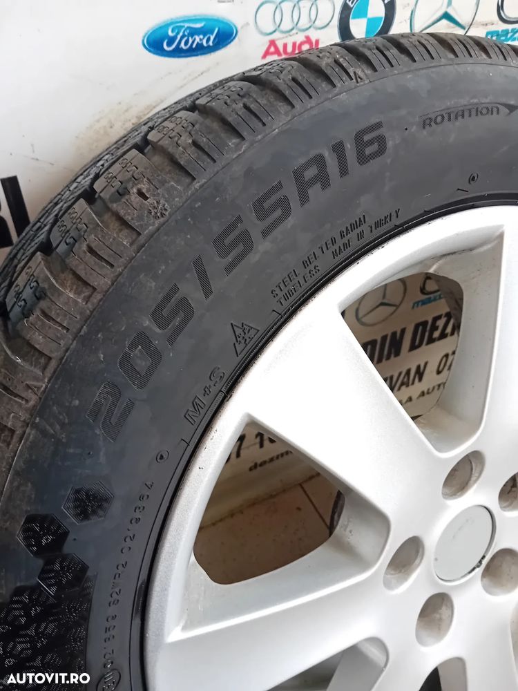 Jante Aluminiu R16 Ford Mondeo Mk4 Galaxy S-Max C-Max Peugeot Citroen 205/55R16 5x108 Gume 2025 M+S - 6