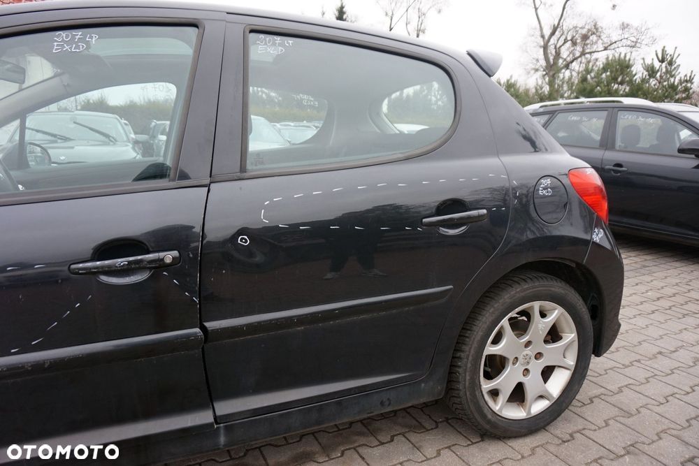 DRZWI TYLNE LEWE 207  5D HB EXLD  CZARNY PEUGEOT 2006-2009 - 3