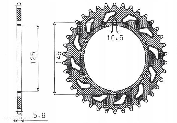 SUNSTAR ZĘBATKA TYLNA 866 46 YAMAHA XTZ 750 89-98 - 1