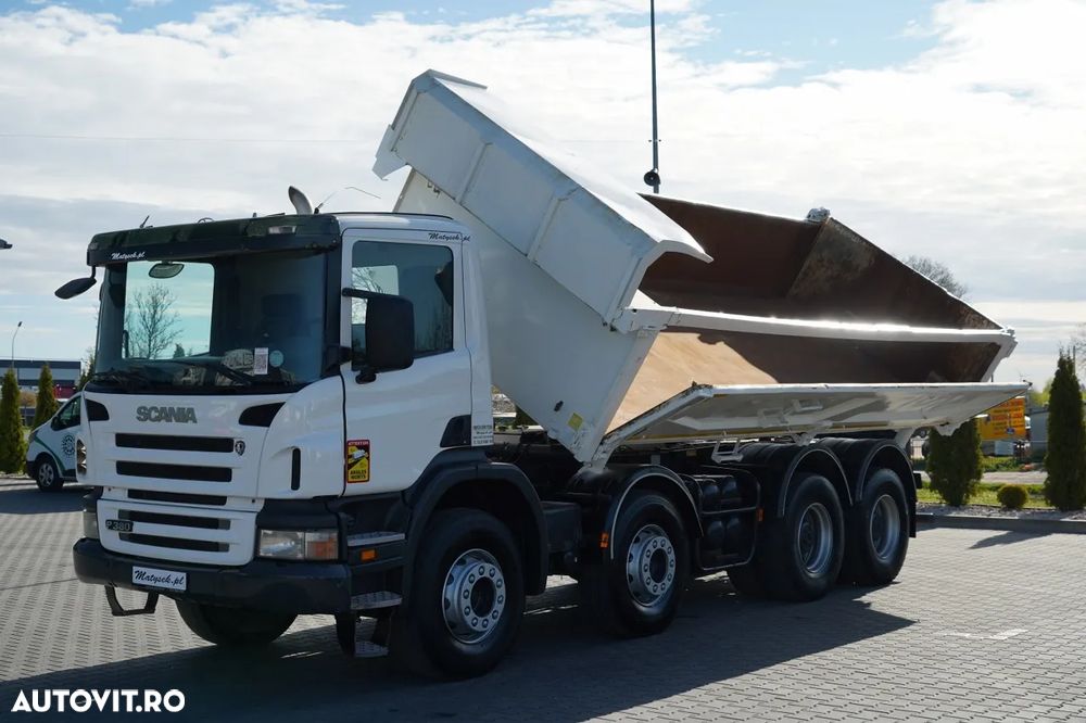 Scania P 380 / 8x4 / BASCULATOR / HIDRODOXY SIDE / BORDMATIC / IMPORTAT / SARCINĂ UTILĂ: 18.500 kg - 8
