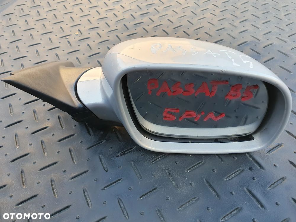 VW PASSAT B5 LUSTERKO PRAWE ELEKTRYCZNE 5PIN SREBRNE E1020514 3B0857934 - 1