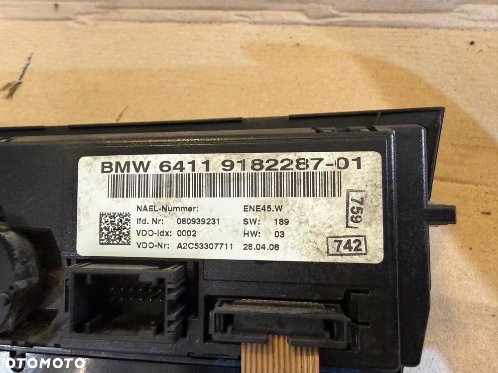 Panel sterowania nawiewu 9182287 BMW E81 E82 E87 E90 E91 - 3