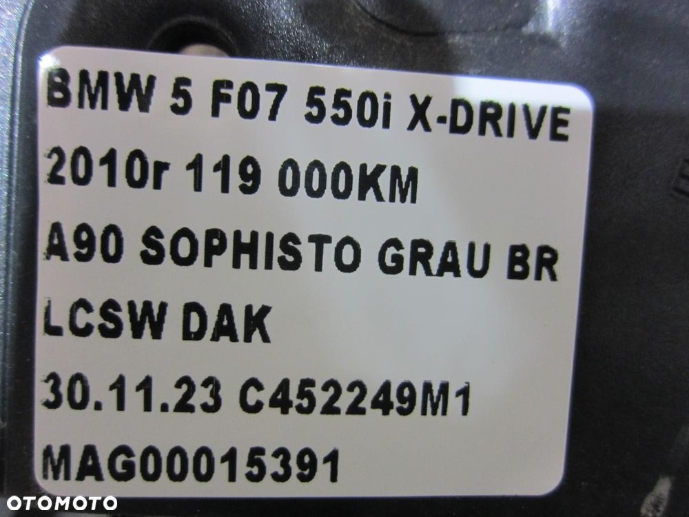 BMW 5 F07 GT ZAWIAS MASKI PRAWY LEWY KOMPLET A90 7046324 7046323 7229635 - 11
