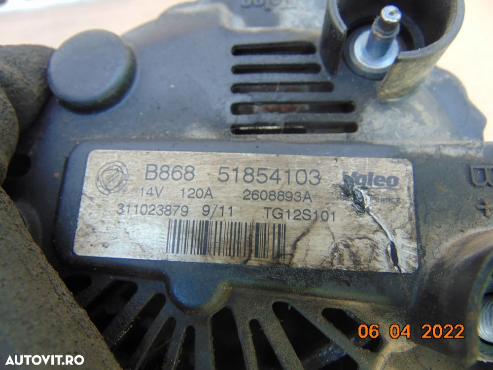 alternator Fiat 1.4 fiorino 500 citreon nemo punto peugeot bipper fiat panda 1.3 lancia alfa romeo - 2