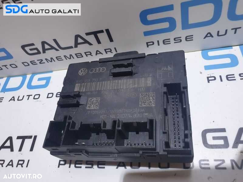 Panou Modul Comanda Inchidere Usa Stanga Fata Skoda Superb 2 2008 - 2015 Cod 8X0959793F - 2