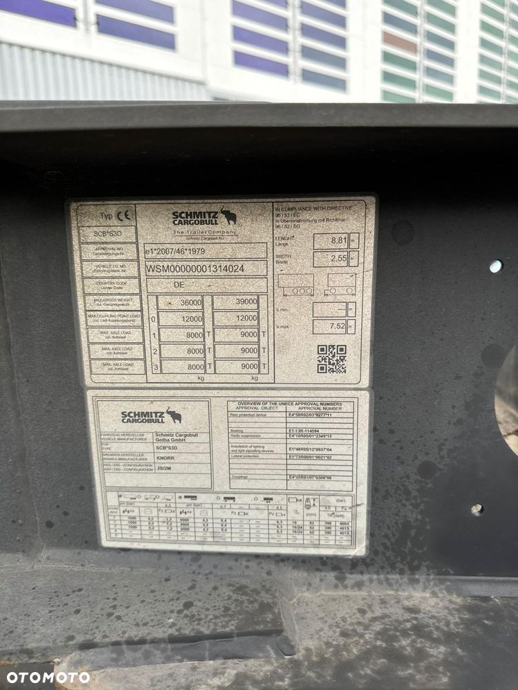 Schmitz Cargobull SCB*S3D ! 5077kg! Jak nowa ! Z Niemiec ! - 23