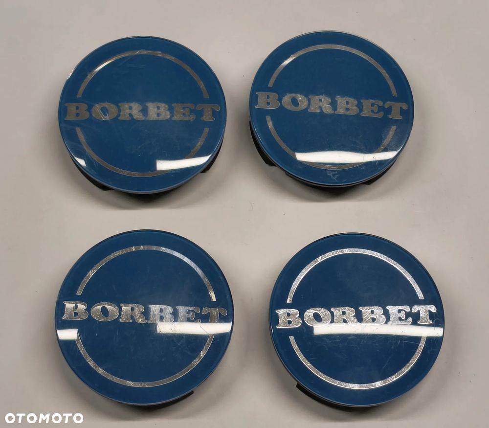 BORBET Emblematy Dekielki Znaczki Zaślepki do felg niebieskie / czarne - 3