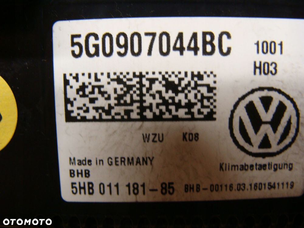 panel klimatyzacji vw golf vii 7 sportsvan 5g0907044bc !! - 3