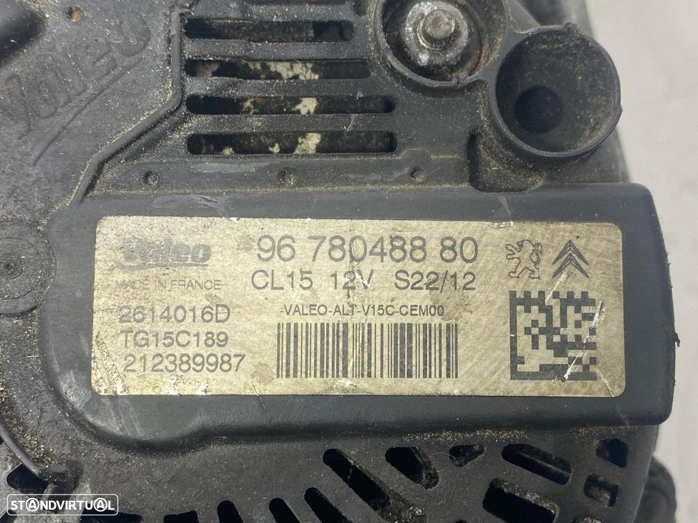 Alternador PEUGEOT 208 1.6 HDi REF. 9678048880 MOTOR 9HP - 4