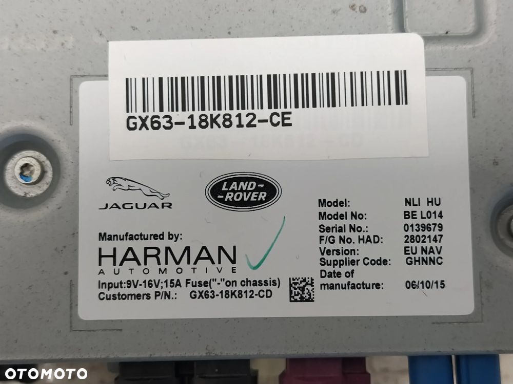 JAGUAR XF X260 XE X760 RADIO TUNER NAWIGACJA NAVI ORYGINAŁ - 10