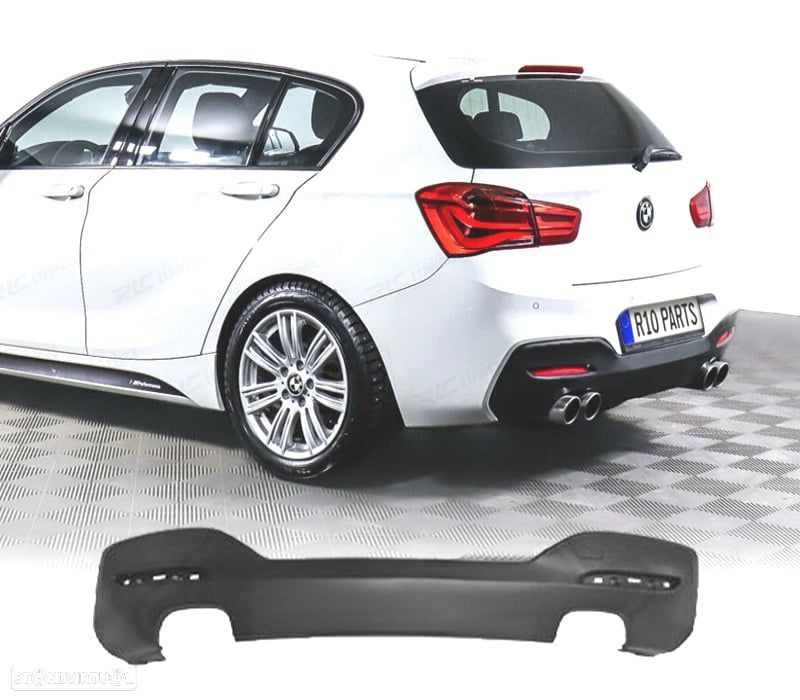 DIFUSOR BMW F20 F21 LCI 15- LOOK M DUPLA SAÍDA - 1