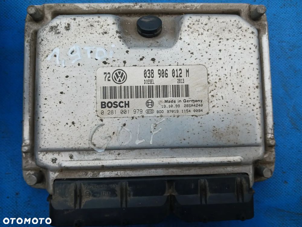 Zestaw startowy do odpalenia volkswagen Golf bora 1.9tdi 038906012M 0281001979 licznik 1J092080EJ stacyjka - 2