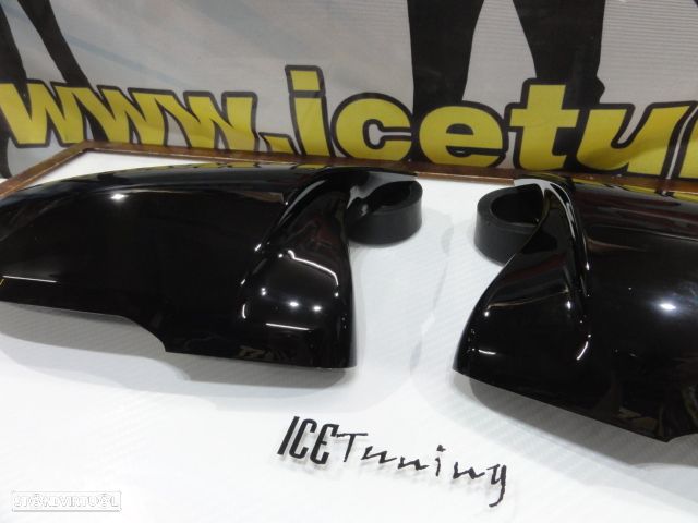 Capas, carcaça de espelhos M4 look em preto piano brilhante BMW X1 F48 F49, X2 F39, Serie 1 F40, F53, Serie 2 gran coupe F44, Z4 G39 em plástico - 6