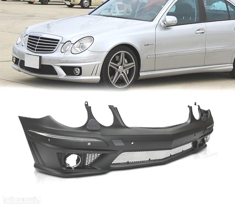 PÁRA-CHOQUES FRONTAL MERCEDES CLASE E W211 06-09 LOOK AMG C63 PDC SRA - 1