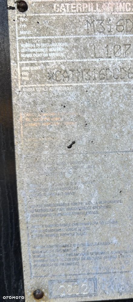 Caterpillar Koparka kołowa CAT 316D rok 2012 silnik 6 C6.6, 13mtg Zeppelin Germany - 28