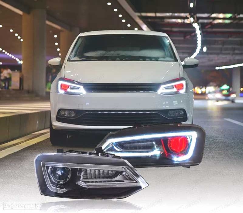 FARÓIS VOLKSWAGEN VW POLO 6R 09-17 LED LIGHT BAR DEVIL EYE - 1