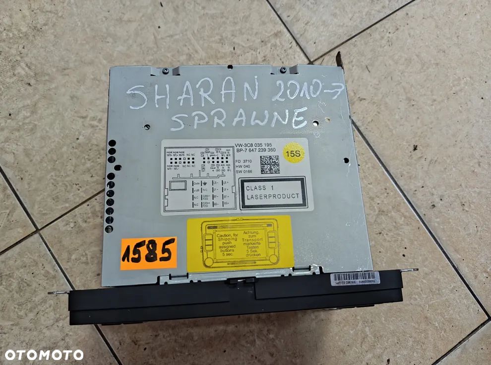 SHARAN 7N CD RADIO RCD510 + KOD - 3