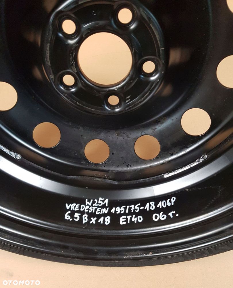 mercedes w251 koŁo dojazdowe zapas 6.5b x 18 et40 - 8