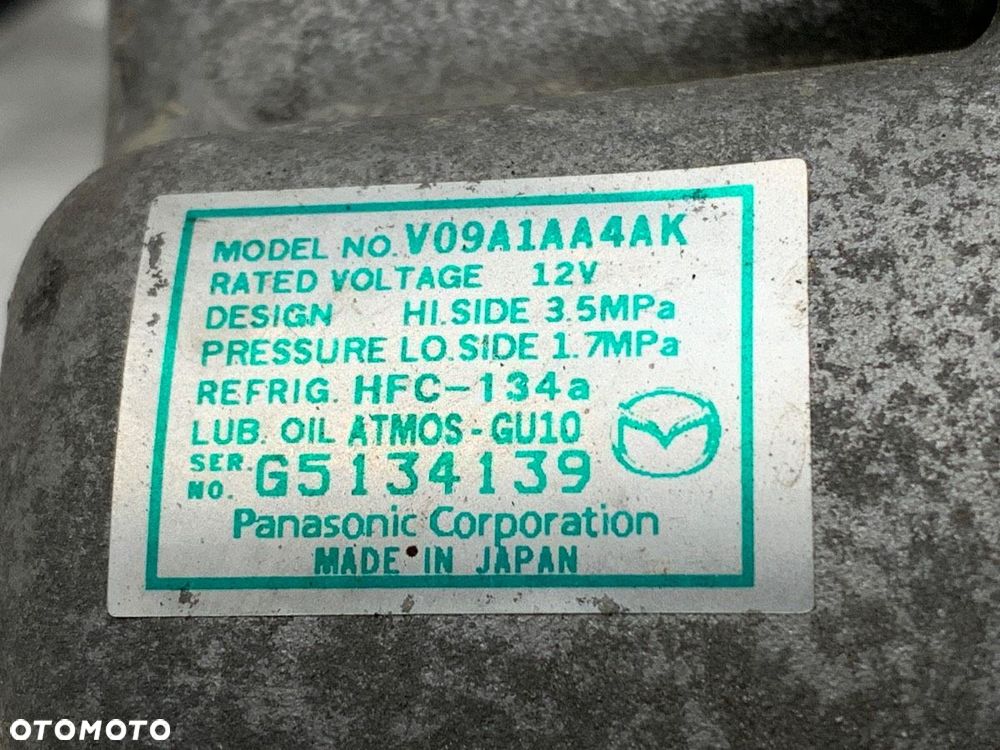 SPRĘŻARKA KLIMATYZACJI  MAZDA 2 (DE_, DH_) 2007 - 2015 1.3 (DE3FS) 63 kW [86 KM] benzyna 2007 - - 4