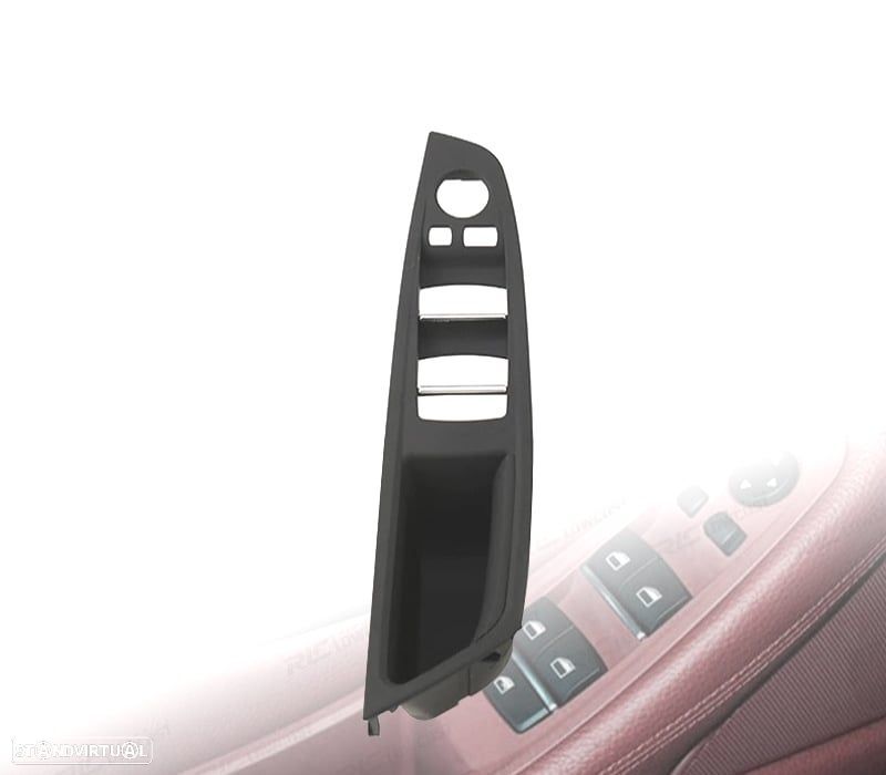 PUXADOR MOLDURA BOTOES DE PORTA PARA BMW SERIE 5 F10 F11 PRETO - 1
