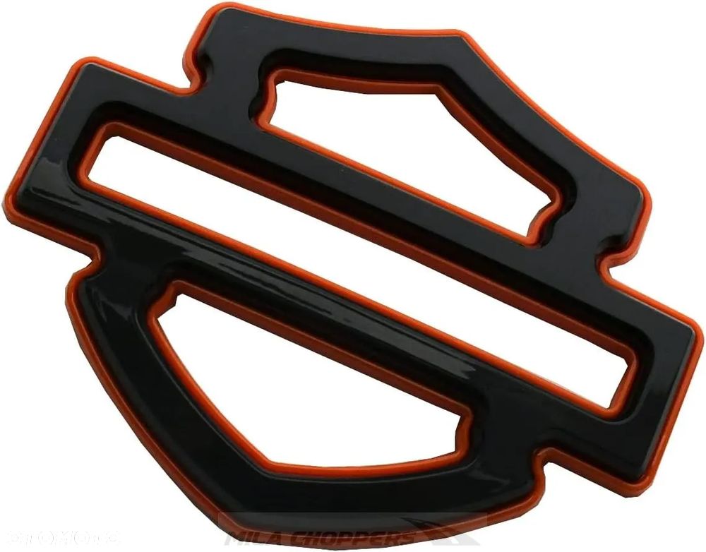 Emblematy Harley Davidson komplet prawy lewy emblemat na bak metalowy - 3