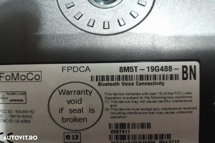 Modul Bluetooth 8M5T-19G488-BN 8M5T-19G488-BN Ford Fiesta MK7 [2008 - - 3