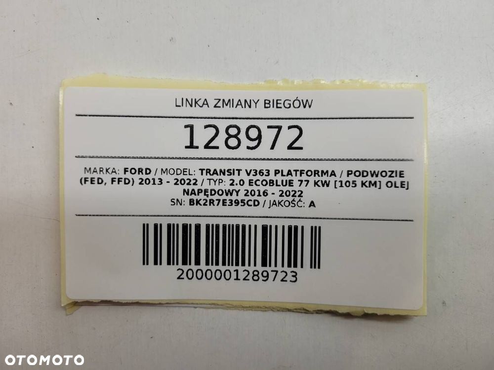 LINKA ZMIANY BIEGÓW FORD TRANSIT MK8 CUSTOM 2.0 ECOBLUE 105KM BK2R7E395CD - 14