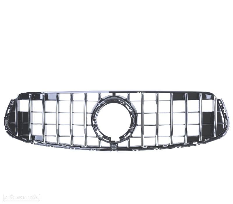 GRELHA FRONTAL MERCEDES CLASE GLC X253 SUV 20- LOOK AMG PRETO CROMO - 3