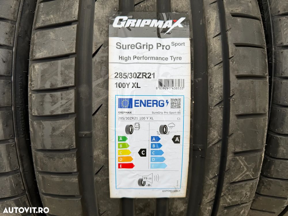 4 anvelope vara 255-35-21 si 285-30-21 gripmax Mercedes S class W223 porsche Panamera cauciucuri Mercedes w223 porsche panamera - 3