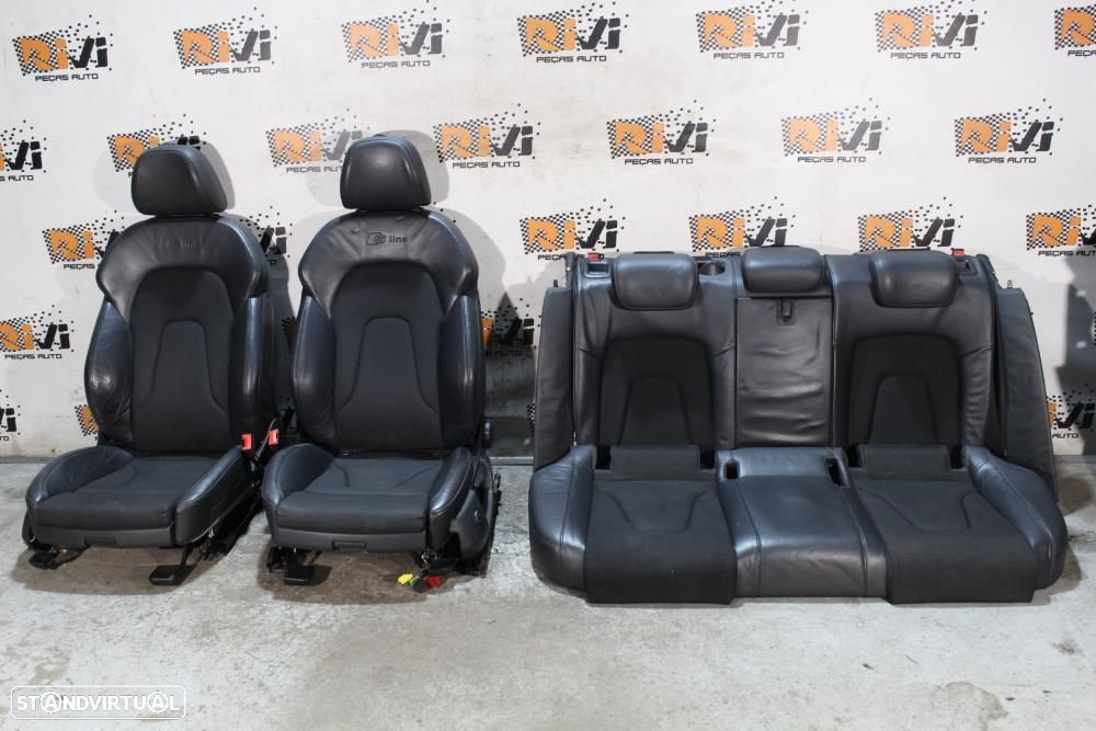 Conjunto De Bancos Audi A4 (8K2, B8)  Bancos Audi A4 B8 Sline Em Pele - 1