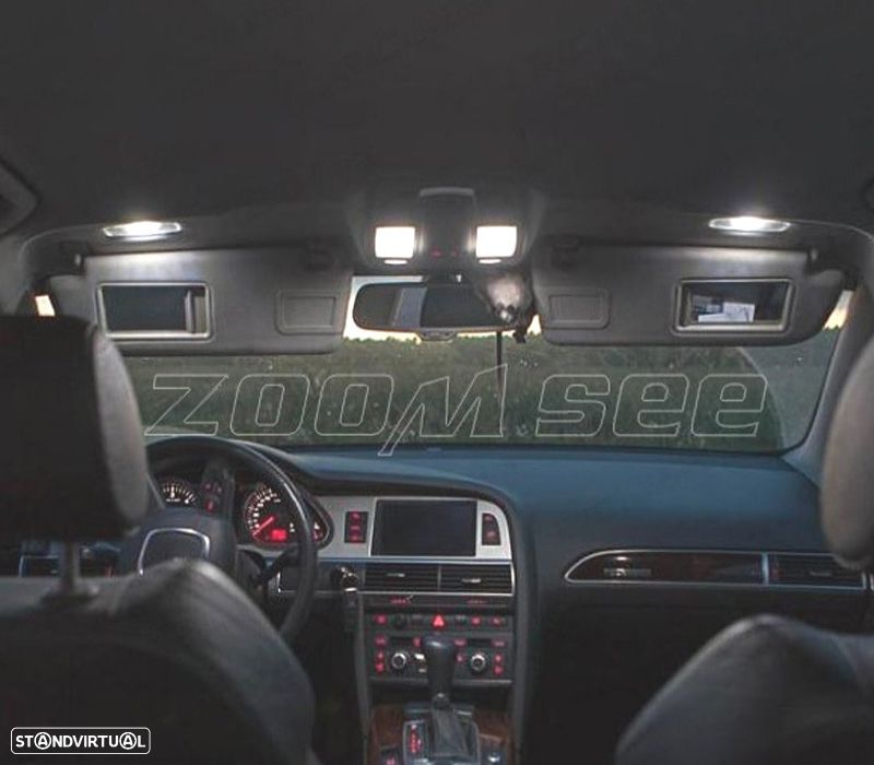 KIT COMPLETO DE 11 LAMPADAS LED INTERIOR PARA AUDI A6 S6 RS6 C6 SEDAN 05-11 - 4